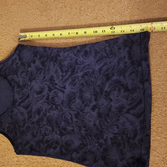 Athleta Scoop Tank Texture Frosted Floral Black/Blue Size Extra Small XS - Picture 6 of 8
